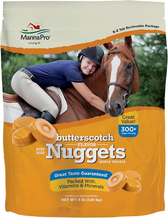 Manna Pro Bite-Size Nuggets for Horses - Butterscotch Flavor