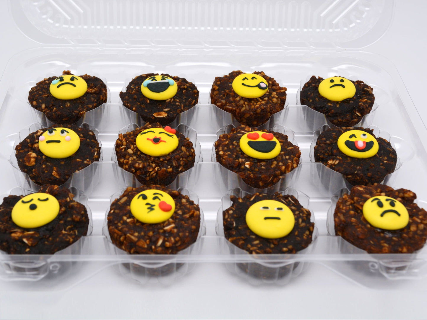 Emoji Horse Treats - Kids Pony Treats - Fun and Silly Homemade Equestrian Treats - Horse Gift - Gourmet Horse Cupcakes - 1 Dozen