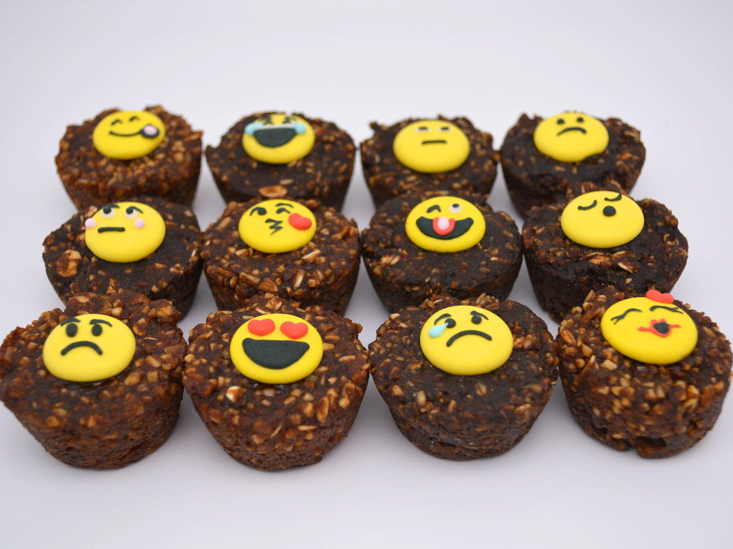 Emoji Horse Treats - Kids Pony Treats - Fun and Silly Homemade Equestrian Treats - Horse Gift - Gourmet Horse Cupcakes - 1 Dozen